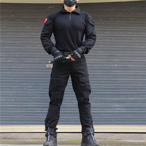 春秋工作服耐磨小脚工装战术裤户外迷彩服套装修身休闲透气工装裤 - 图3