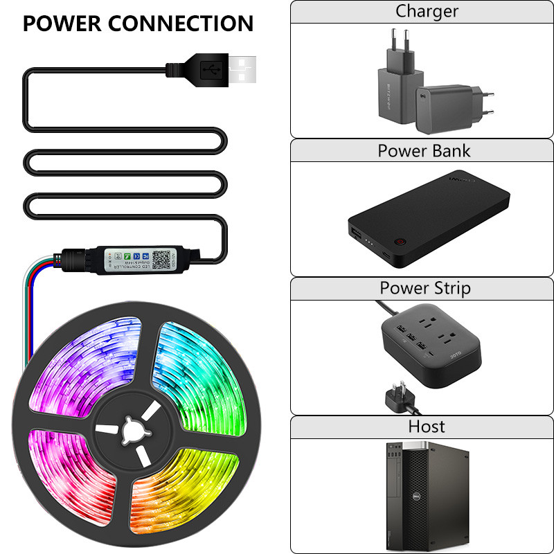 LED Strip Light USB Bluetooth RGB 5V LED TV background IP65 - 图1