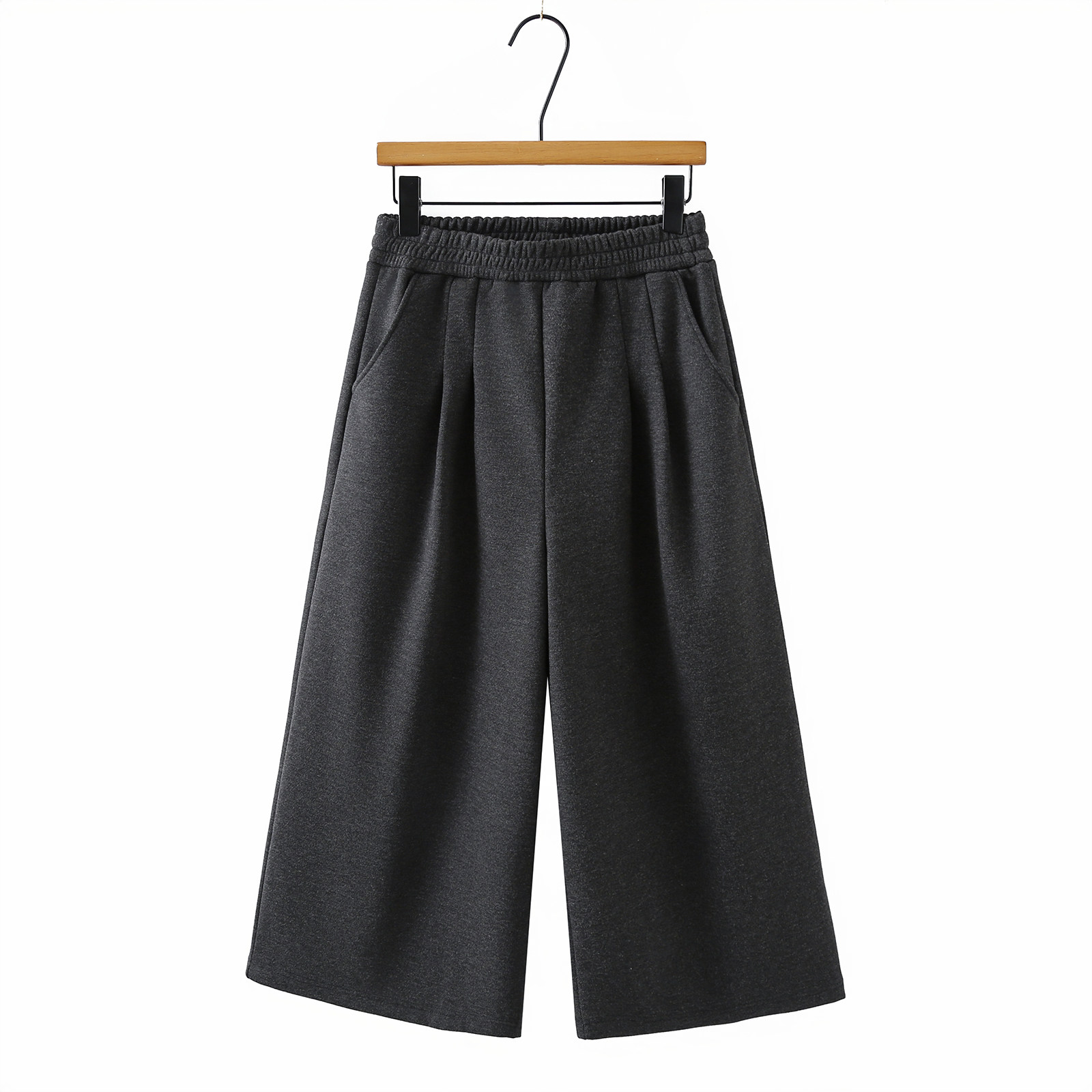 大码加绒毛呢八分裤女秋冬新款高档胖mm宽松星空尼时尚阔腿裤裙裤,淘宝优惠券,粉丝福利购,淘宝优惠卷