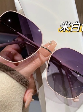 茶色墨镜女款高级感显脸小防紫外线偏光太阳眼镜旅游海边拍照遮阳