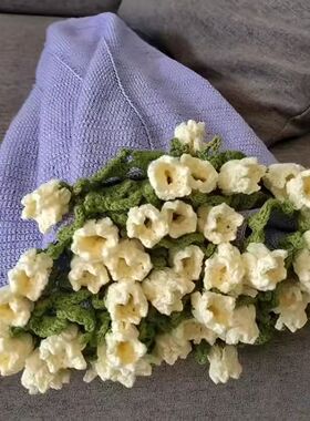（非成品）玫瑰花毯子材料包手工编织diy5股棉线花束毯材料包
