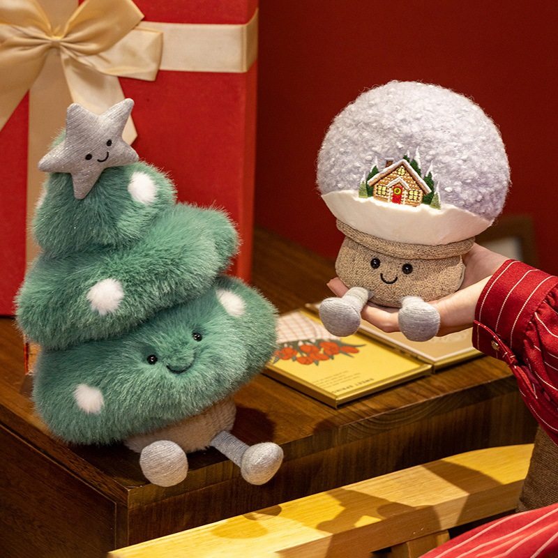 jellycat同款雪景球圣诞树毛绒玩具圣诞节仿真苹果毛绒玩偶批发,淘宝优惠券,粉丝福利购,淘宝优惠卷