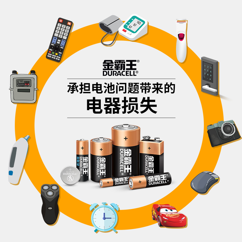 金霸王电池批发 MN1500大容量5号AA玩具车LR6鼠标门锁 Duracell