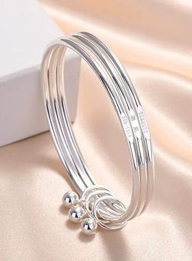 三生三世纯银铃铛手镯