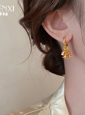 木马耳坠2026新款爆款高级感夏季耳环百搭耳扣耳钉女小众绝美耳饰