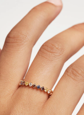 满天星银戒指满钻镶嵌时尚百搭女