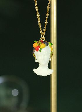女士葡萄庄园水果女神项链