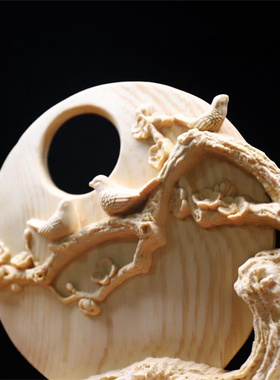 正宗府一对木头客厅工艺礼品