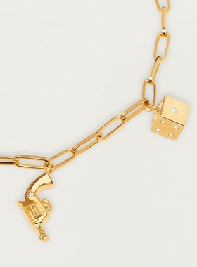 西班牙银镀金幸运仙人掌雪花手链