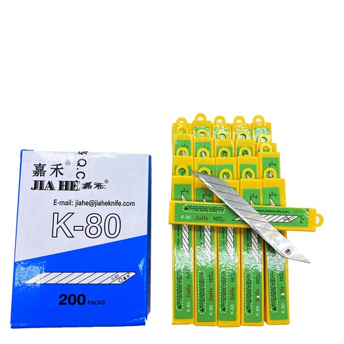 嘉禾k-80美工刀片200片 不伤玻璃小刀片 贴膜工具美工刀架刀片 - 图2