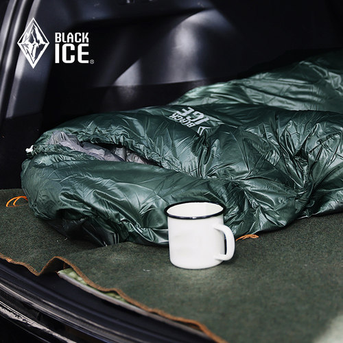 黑冰鹅绒睡袋E400/E700/E1000户外成人野营信封式羽绒野外露营 - 图3