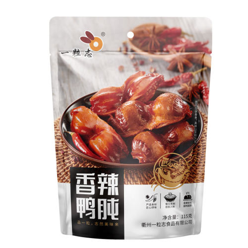 包邮【一粒志_香辣鸭肫115克】休闲卤味小吃办公室零食衢州特产 - 图1