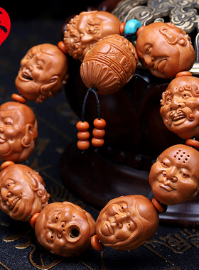 苏家男女橄榄核手工雕刻手串