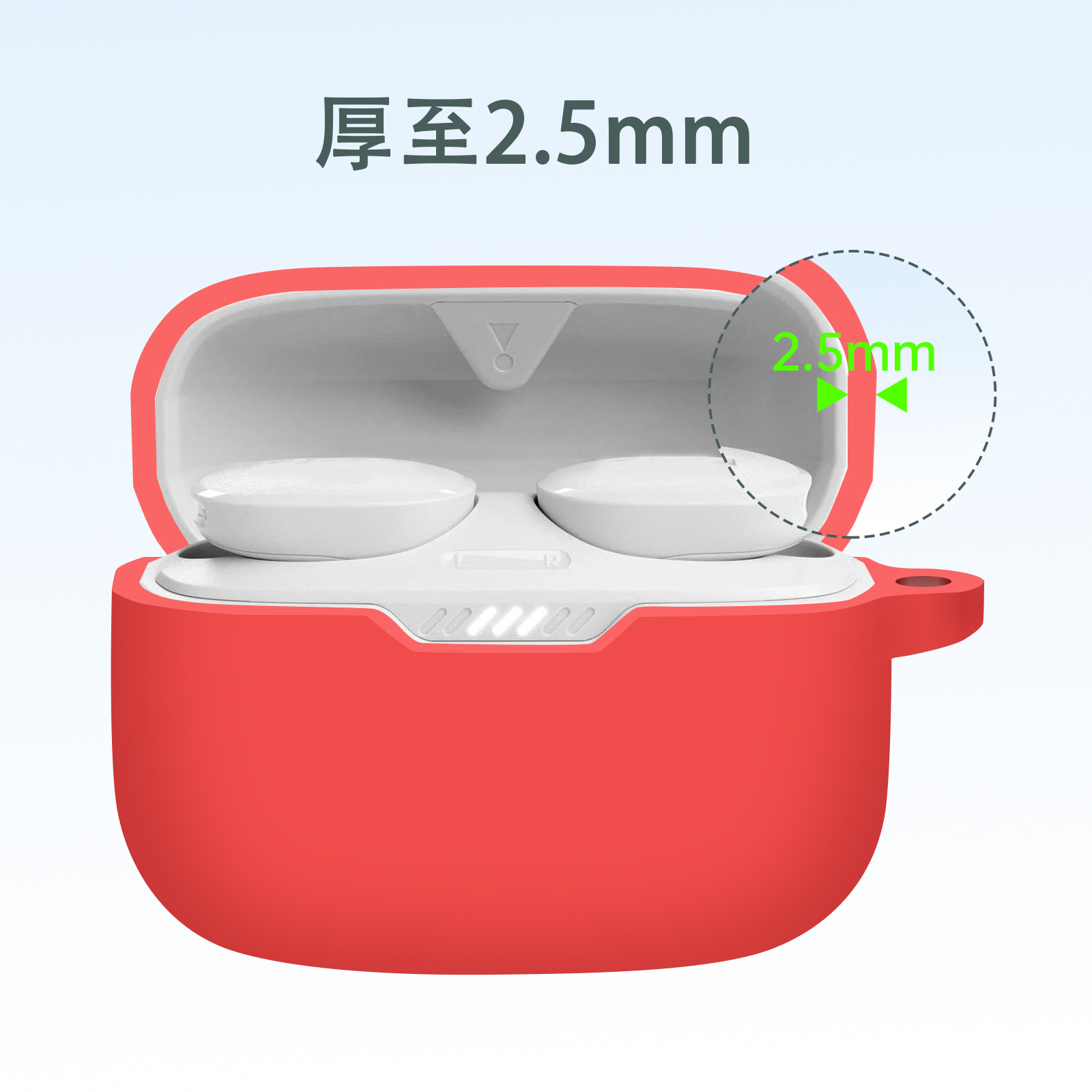 适用于JBL TUNE 130NC TWS耳机保护套JBL无线蓝牙耳机保护套130nc硅胶充电仓保护壳卡通可爱简约全包防摔防尘-图2