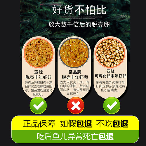 脱壳丰年虾卵可孵化卵幼鱼斗孔雀鱼开口饲料凤尾热带鱼食小型鱼粮 - 图2