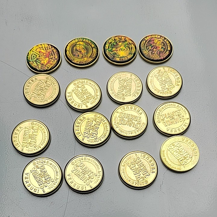 正版植物大战僵尸金属滴塑徽章纪念币金银币图案随机大龙家族 - 图2