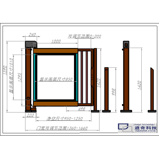 厂家直销智能小区刷卡滚动广告人行门自动门 - 图2