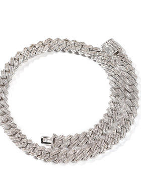 uwin铜加锆石情侣欧美项链嘻哈