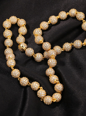 欧美嘻哈圆珠链个性铜男士时尚