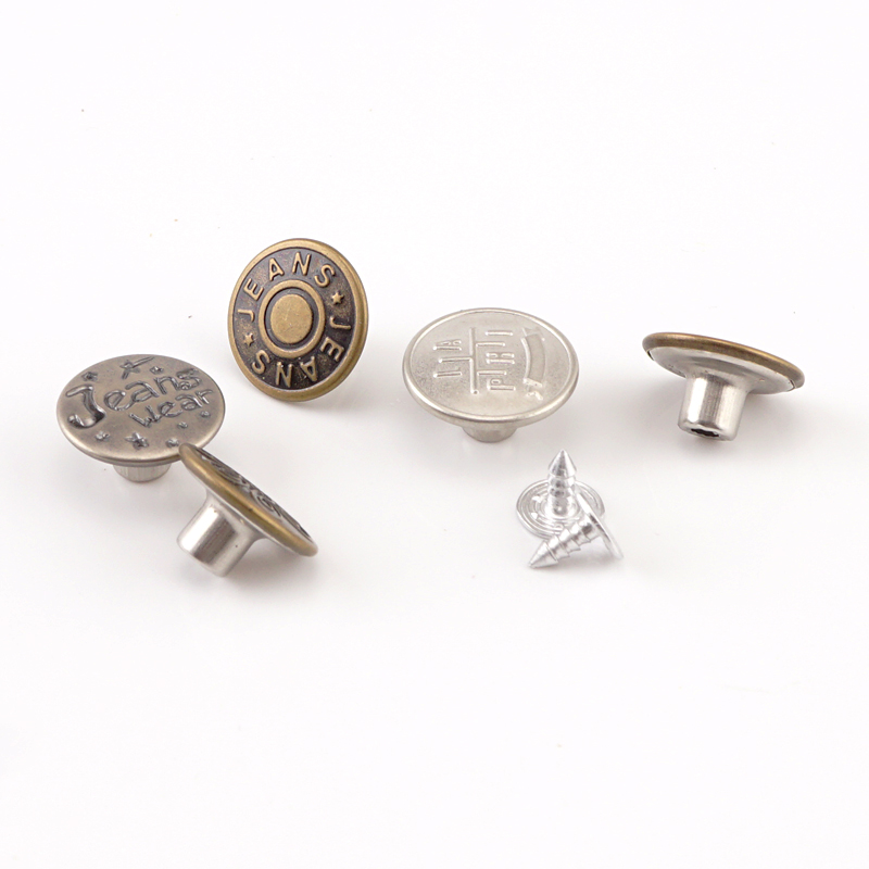 豪迈牛仔裤扣子圆形固定脚纽扣男女牛仔裙工字