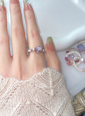 酒馆三零二秒原创设计捷克项链女高级感蓝粉色小众精致