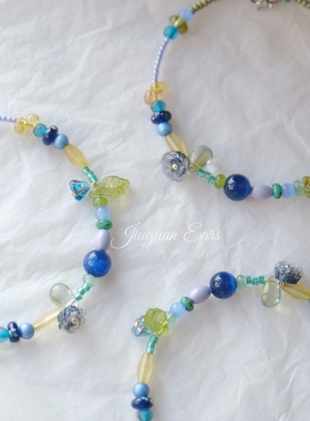 梵高的鸢尾花｜酒馆原创设计复古油画手串小花手饰文艺送礼