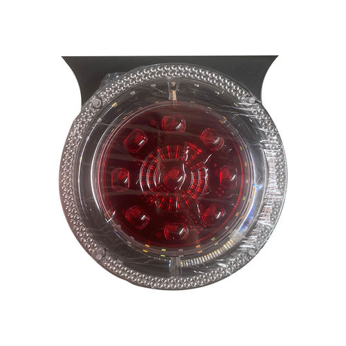 24v货车led爆闪灯5寸圆流水灯超亮防水尾灯警示灯半挂车LED后雾灯 - 图2