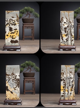 广西印章四方来财风水摆件国画石