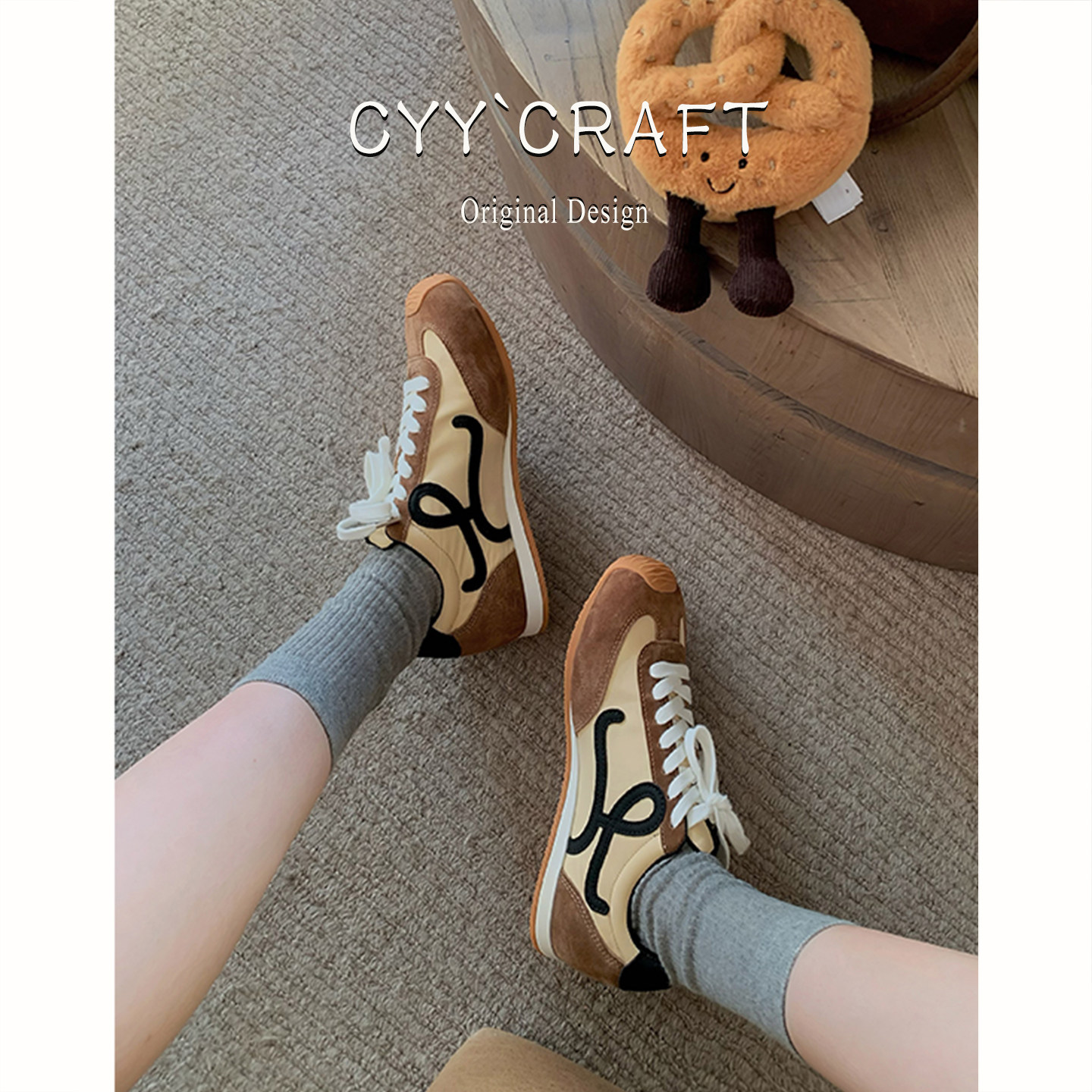 牛皮~内增高歪头德训鞋女2025新款秋冬复古百搭休闲运动阿甘版鞋,淘宝优惠券,粉丝福利购,淘宝优惠卷