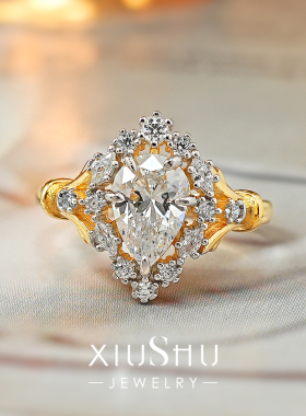 自然系藤纹围镶925银钻戒款