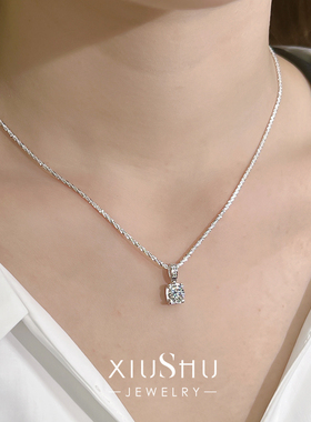 超闪牛头925银圆钻气质吊坠