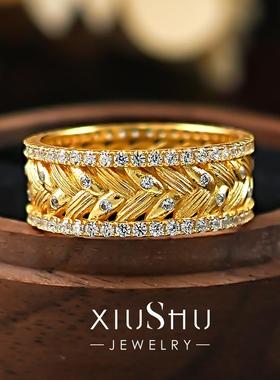 穗穗平安复古璀璨星河925银戒指