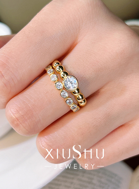 泡泡珠珠s925纯银戒指