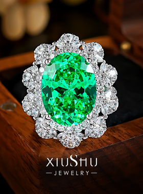 帕拉伊巴绿霓虹绿戒指