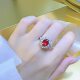 Haute 2 carat red ring women's jewelry set