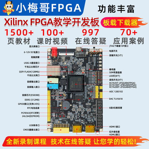 小梅哥xilinx fpga开发板0基础学习视频手把手教学进阶实战ACX720 - 图0