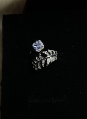 花花绿绿戒指合集-银托镀金可调节戒指莫桑排戒大水晶华丽丽饰品