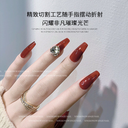 正品超闪华子钻奥地利美甲水晶钻1088轻奢尖底网红堆堆钻指甲装饰 - 图0