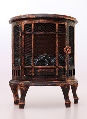 圣诞节氛围壁炉炭火风灯火盆摆件