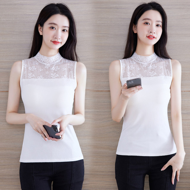Hollow lace vest sexy ແລະ slimming