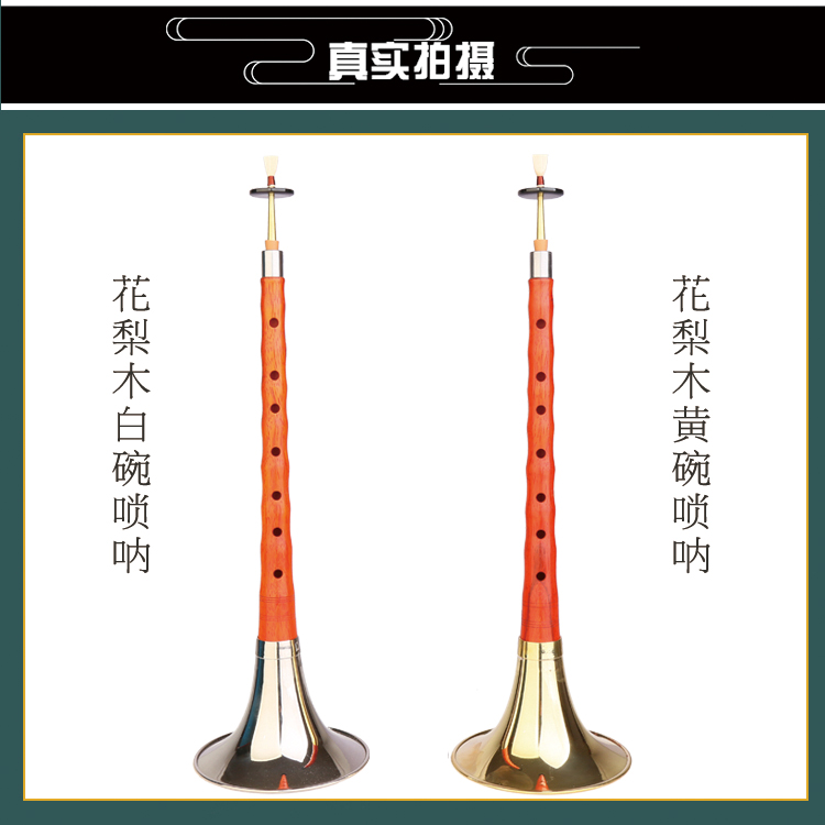 好音质红木乌木黑檀唢呐D调成人初学者唢呐乐器全套唢呐成人初学