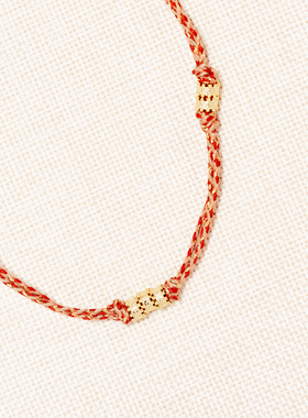 A Ray of Sunlight 新年系列肌理隔珠编织项链招福平安本命年红绳