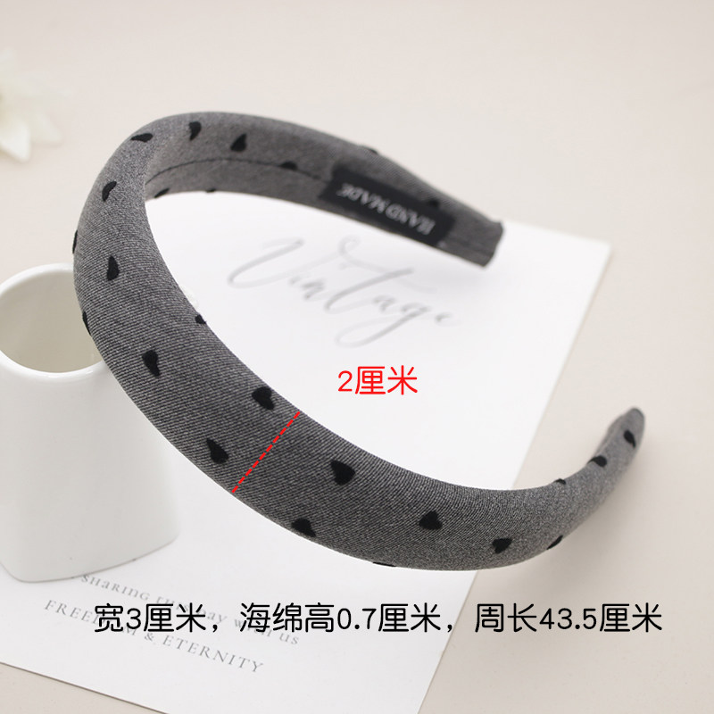 发箍女高颅顶海绵手工黑色全包布头箍爱心加长增高塑料发卡头饰品,淘宝优惠券,粉丝福利购,淘宝优惠卷