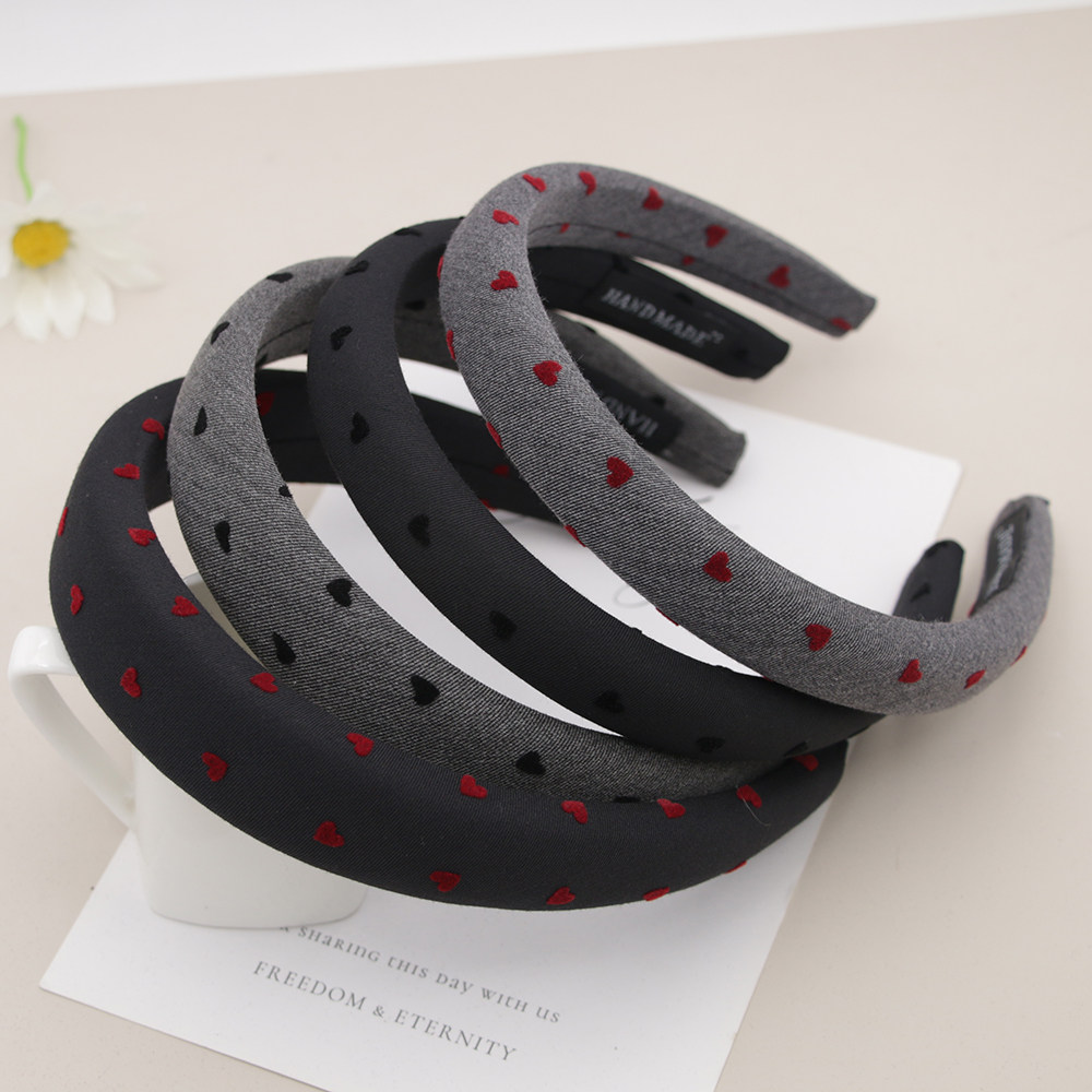 发箍女高颅顶海绵手工黑色全包布头箍爱心加长增高塑料发卡头饰品,淘宝优惠券,粉丝福利购,淘宝优惠卷