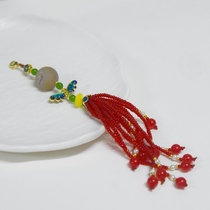 玛瑙晶芽原创成品旗袍压襟汉服手工串珠流苏挂件diy手链项链配件,淘宝优惠券,粉丝福利购,淘宝优惠卷