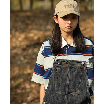 Stubborn Rabbit workwear denim overalls ພາກຮຽນ spring ຜູ້ຊາຍກະເປົ໋າຂະຫນາດໃຫຍ່ຖະຫນົນອາເມລິກາ retro ແນວໂນ້ມ jumpsuit ແນວໂນ້ມ