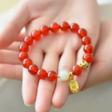 Натуральные ониксовые бусины для влюбленных, браслет с одной бусиной, подарок на день рождения