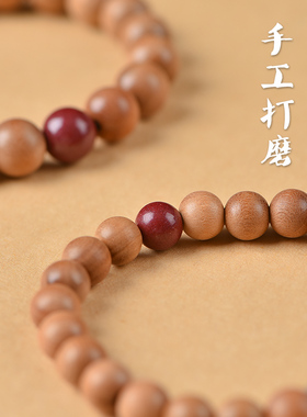 天然老桃木手串女款十二生肖本命佛s925纯银转运珠男桃木手链佛珠