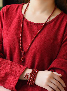 紫金砂多圈饰品佛珠项链