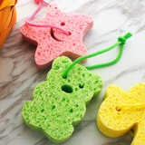 Детская натуральная мультяшная губка для ванны для купания для новорожденных